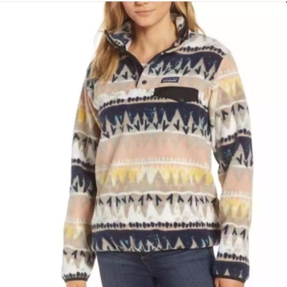 Patagonia Fleece Synchilla Snap-T Pullover Fleece Bandicoot Marrow Grey Small - Picture 2 of 8